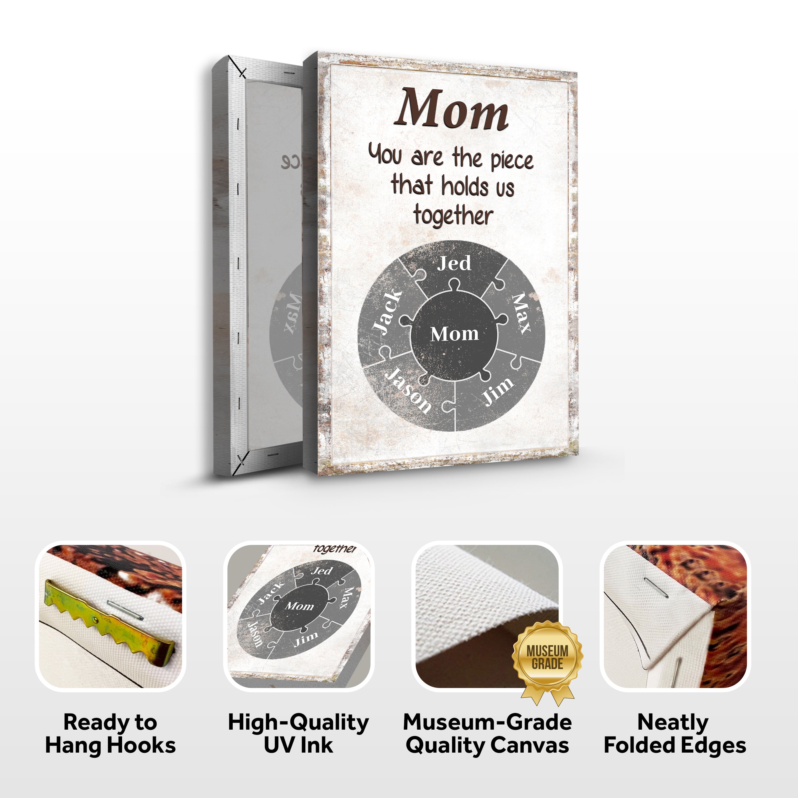 Mom Personalized Puzzle Sign