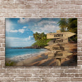Family Names Ocean Breeze Sign