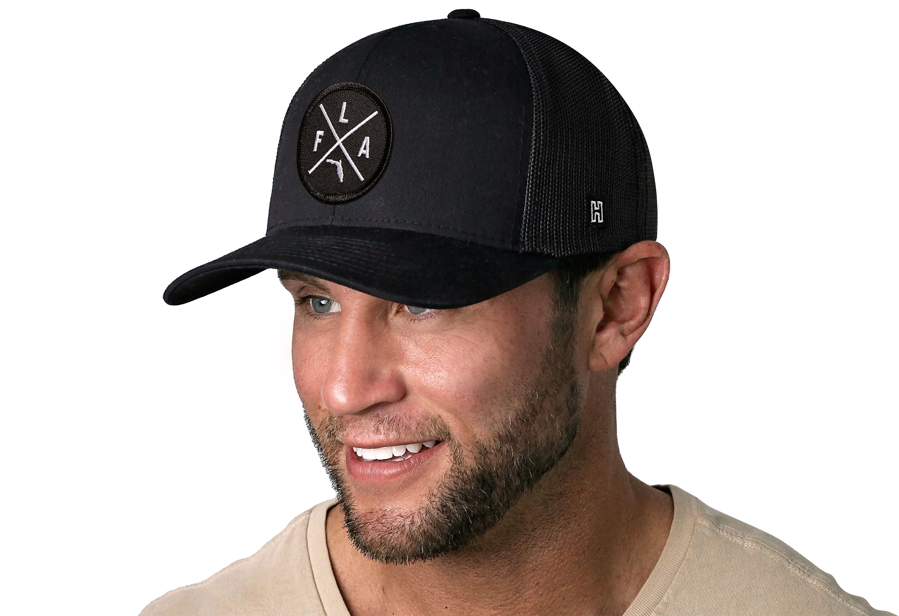 Florida Trucker Hat  |  Black FLA X Snapback