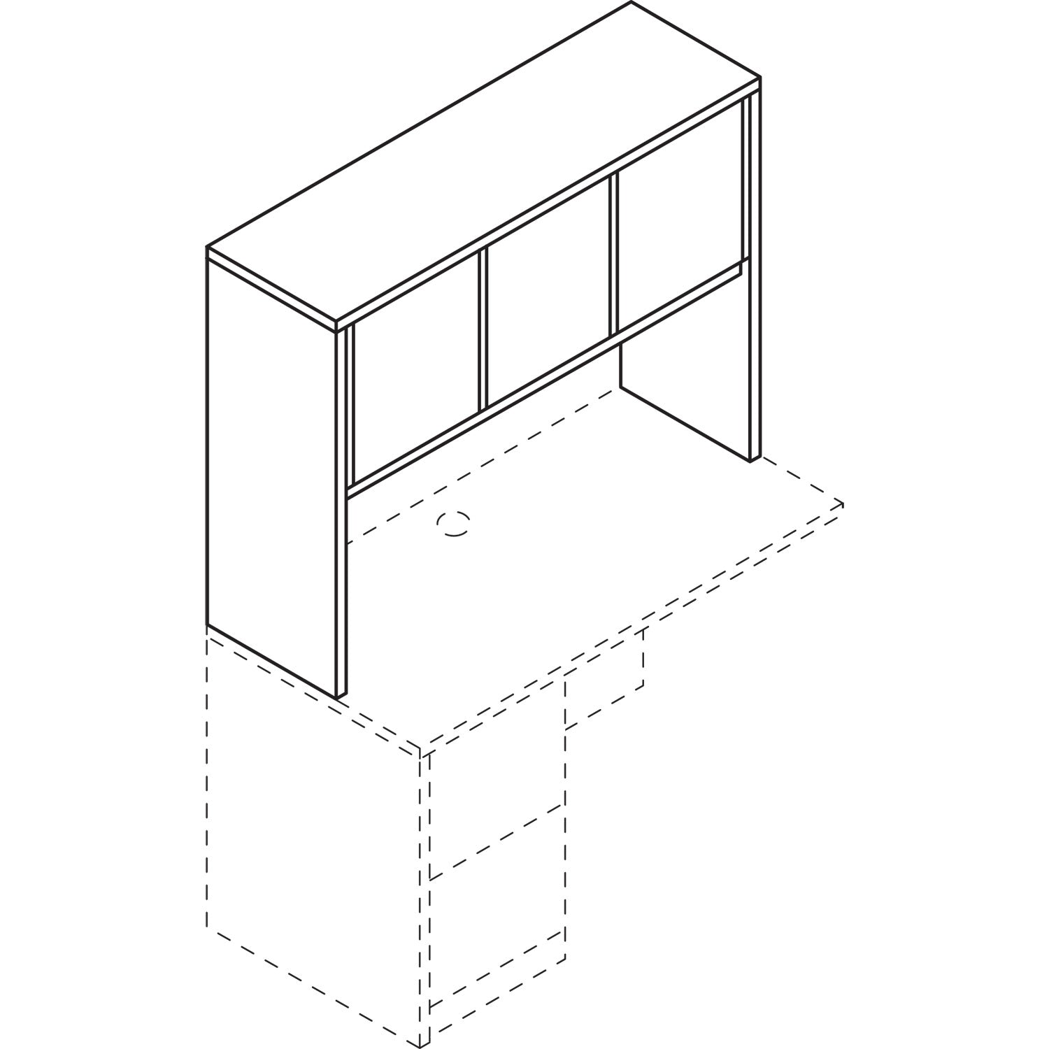 HON 10500 Stack-On Storage For Return, 48w x 14.63d x 37.13h, Mahogany