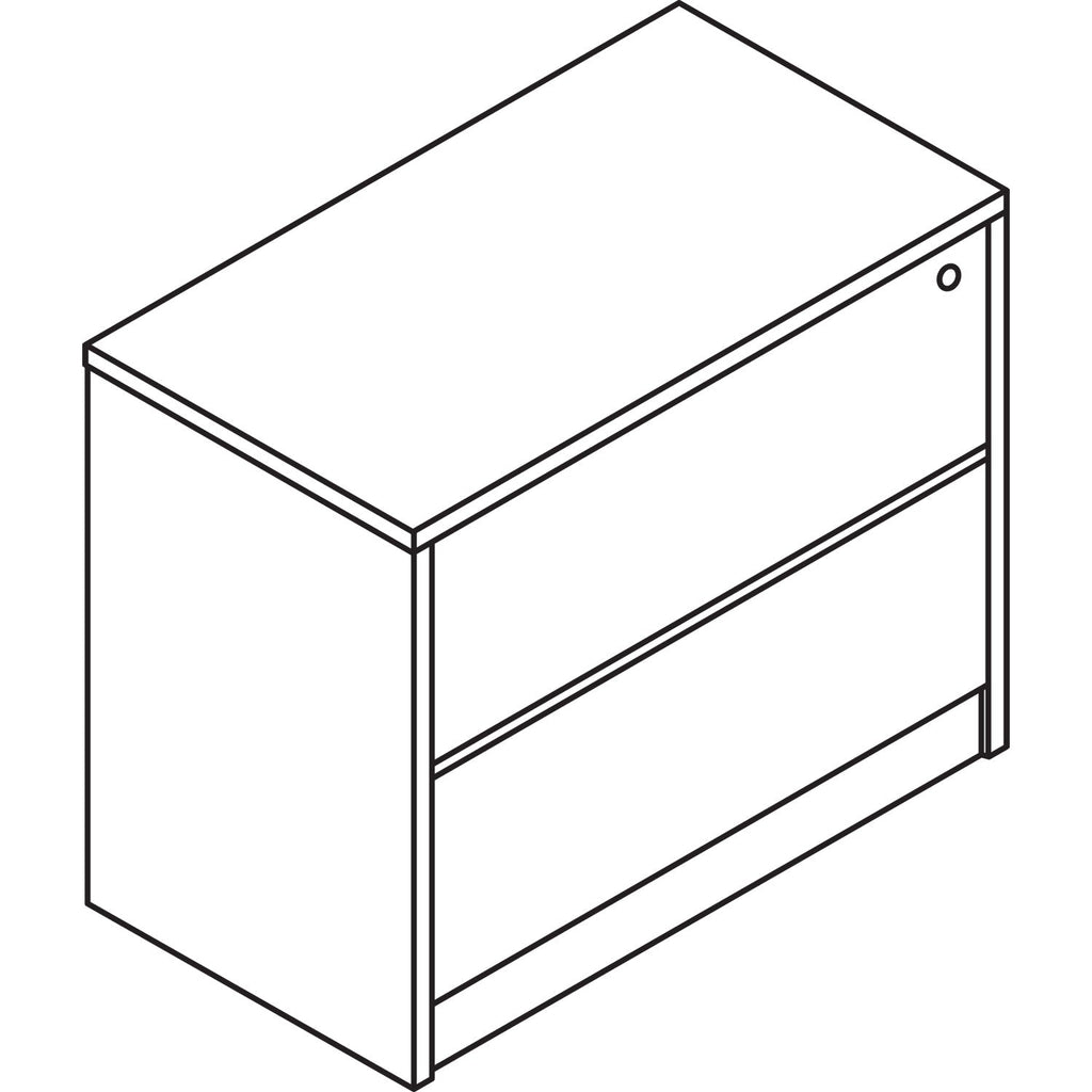 HON 10500 Series Lateral File, 2 Legal/Letter-Size File Drawers, Mahogany, 36" x 20" x 29.5"