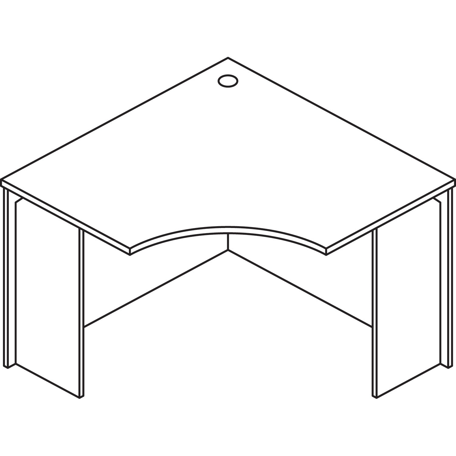 HON Foundation Corner Unit, 42" x 36" x 29", Pinnacle