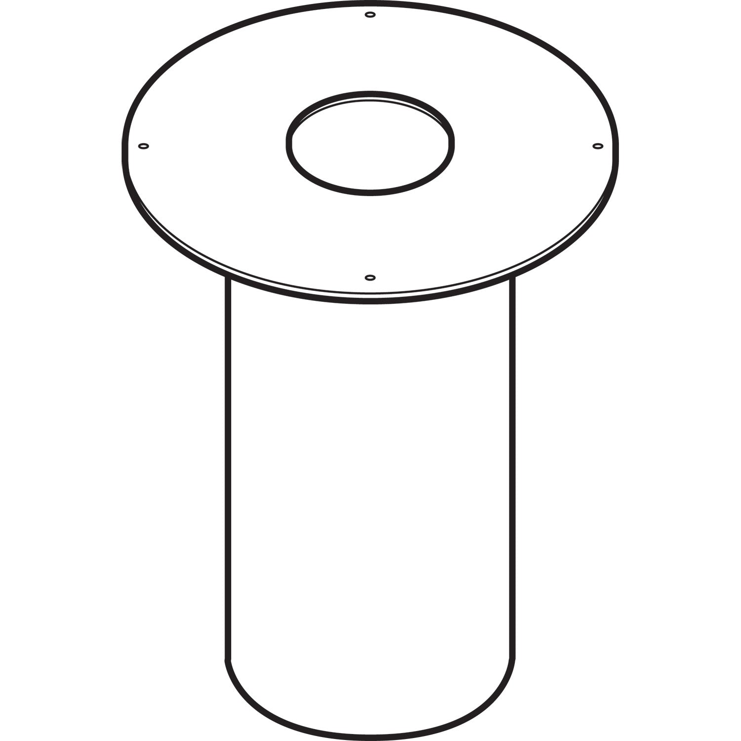 HON Laminate Cylinder Table Base, 18" Diameter x 28h, Harvest