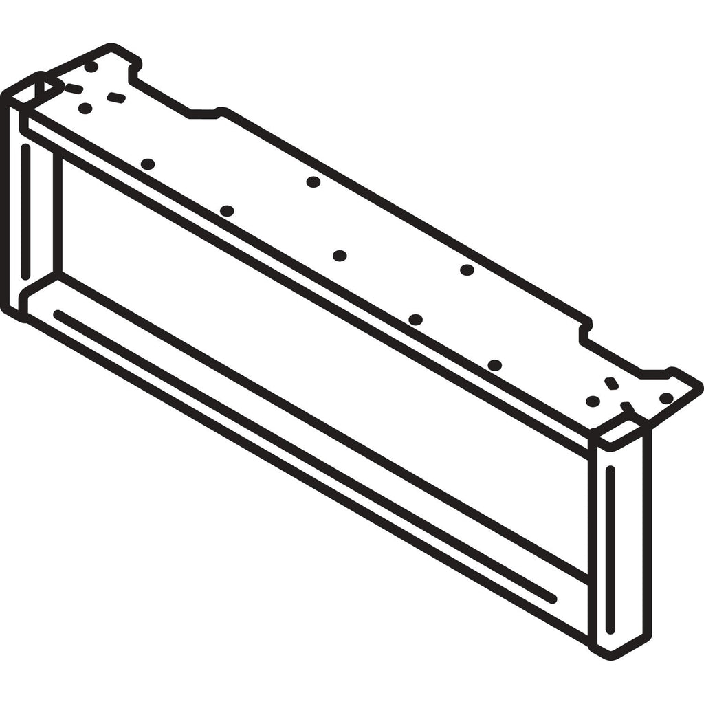 HON Voi O-Leg Support for Low Credenza, 2 x 29.75 x 7, Platinum Metallic