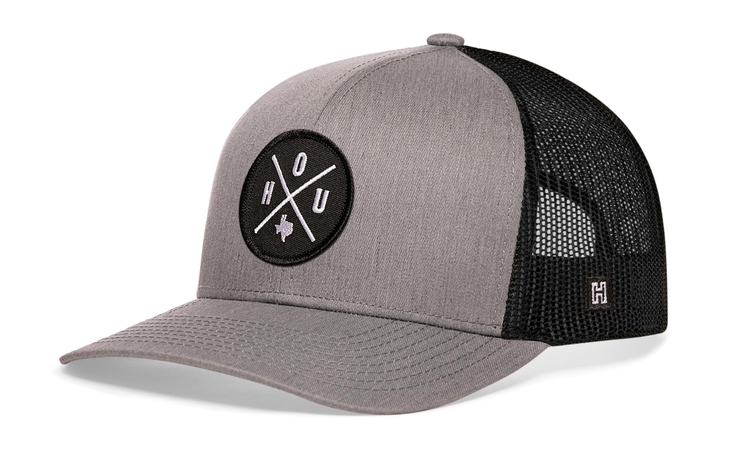 Houston Trucker Hat  |  Gray-Black HOU X Snapback