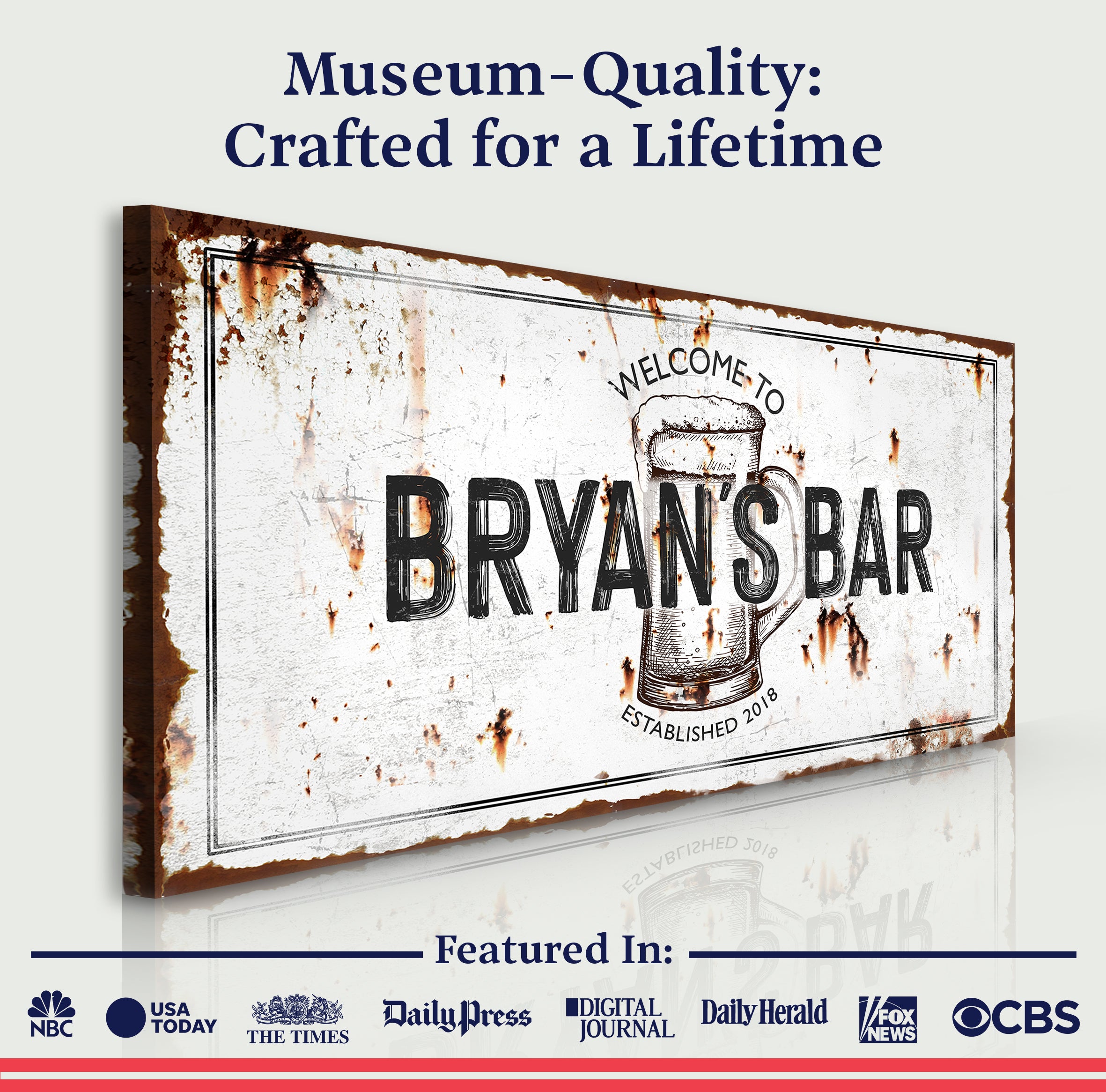 Beer Barrel Bar Sign II