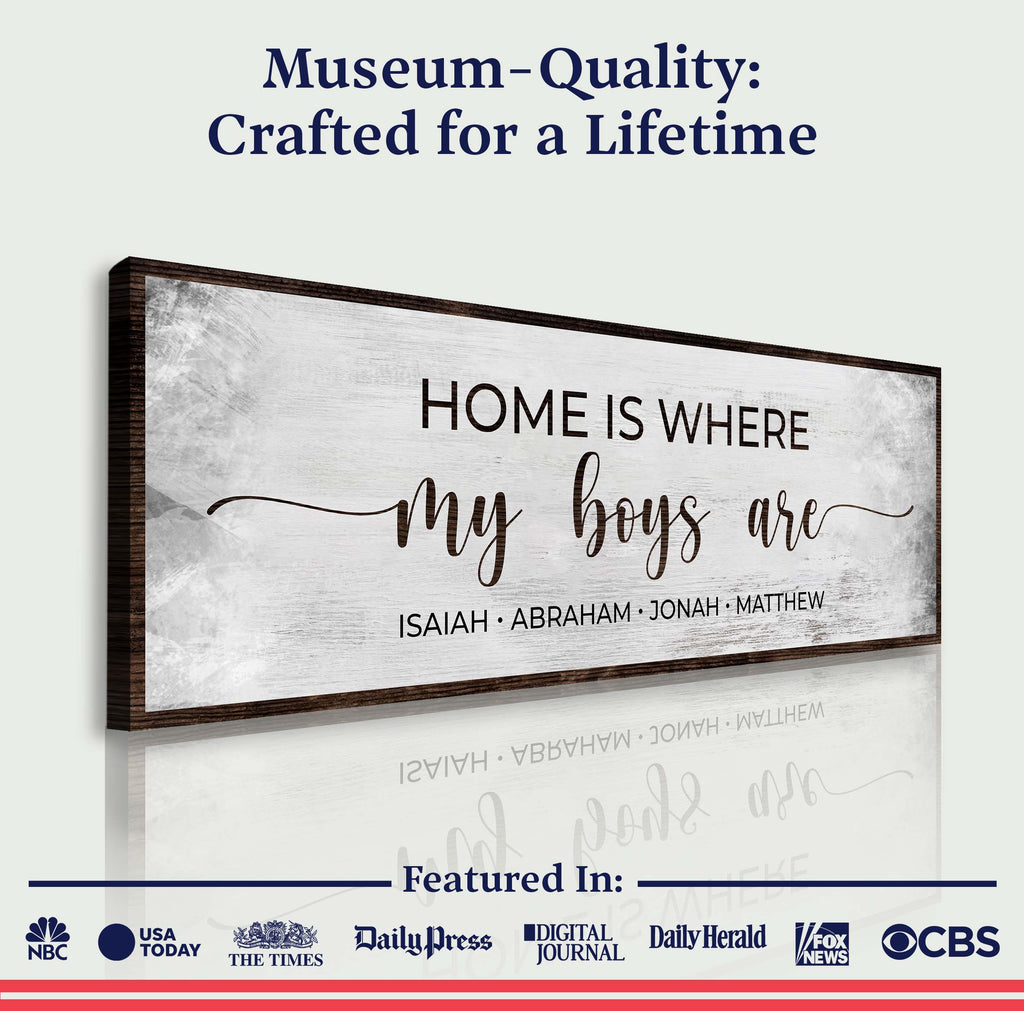 Home Is Where My Boys Are Sign II