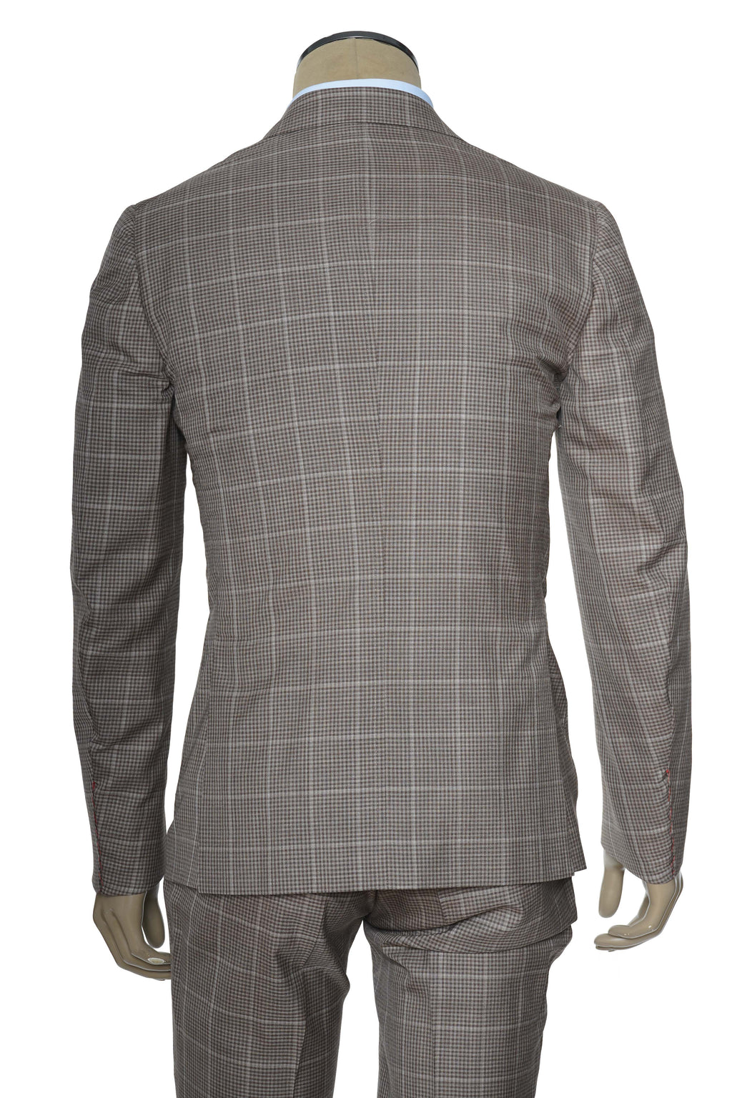 Isaia Windowpane Box Check Wool-Silk Suit