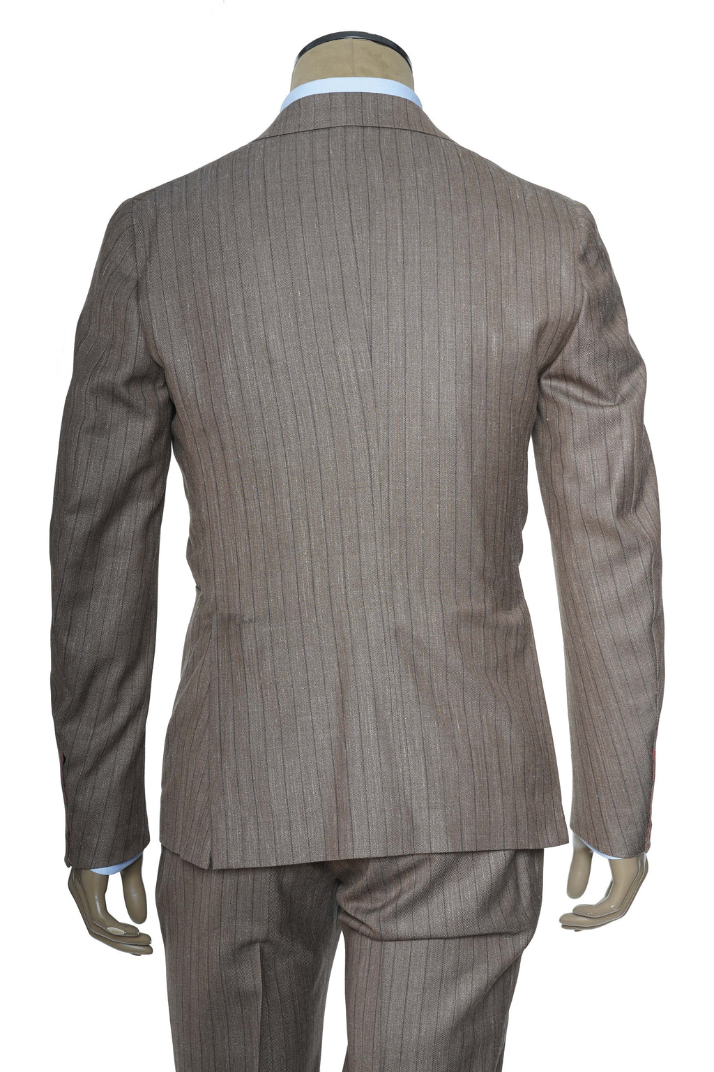 Isaia Pinstripe Wool-Silk-Linen Suit