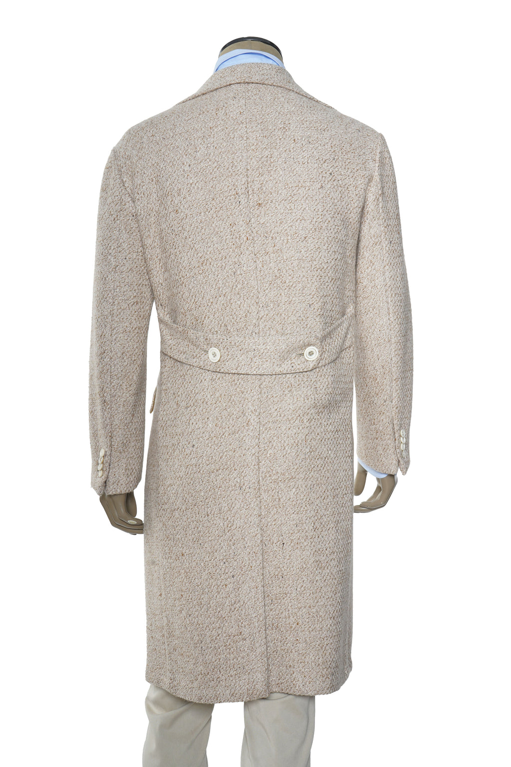Kiton Woven Cashmere Button Down Overcoat