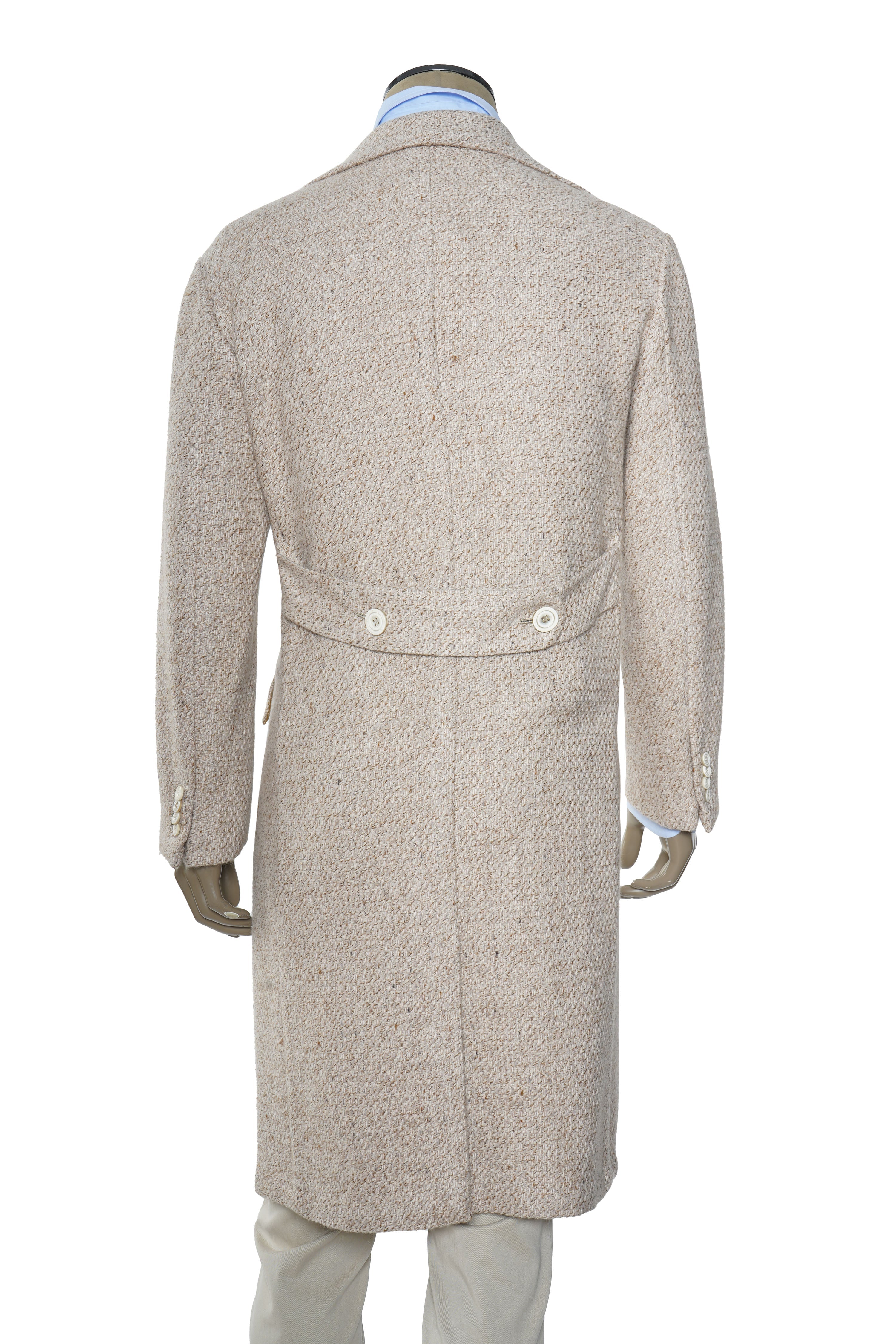 Kiton Woven Cashmere Button Down Overcoat