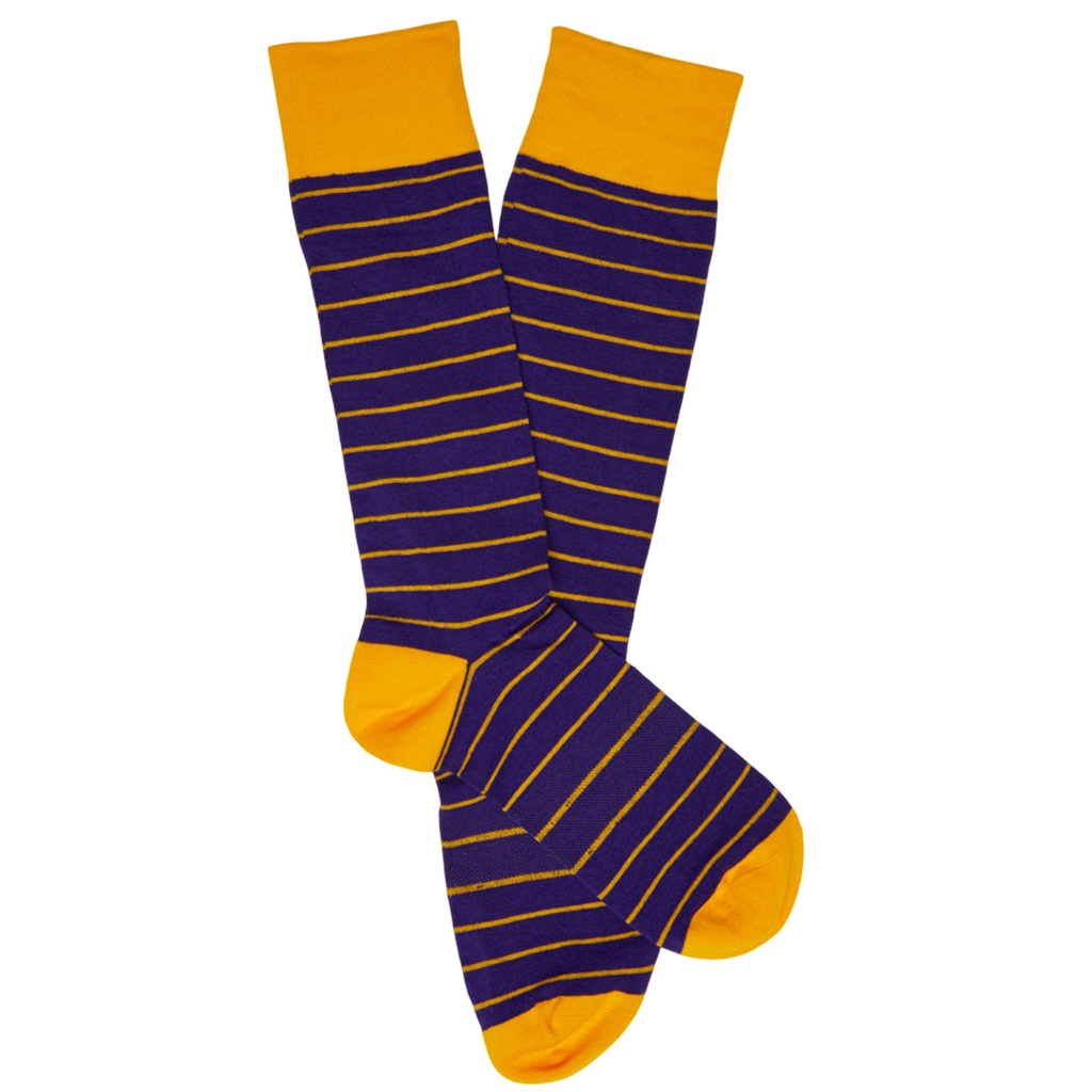 Purple / Gold Mixed Socks 4 Pack -A