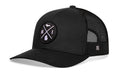 Michigan Trucker Hat  |  Black MI X Snapback