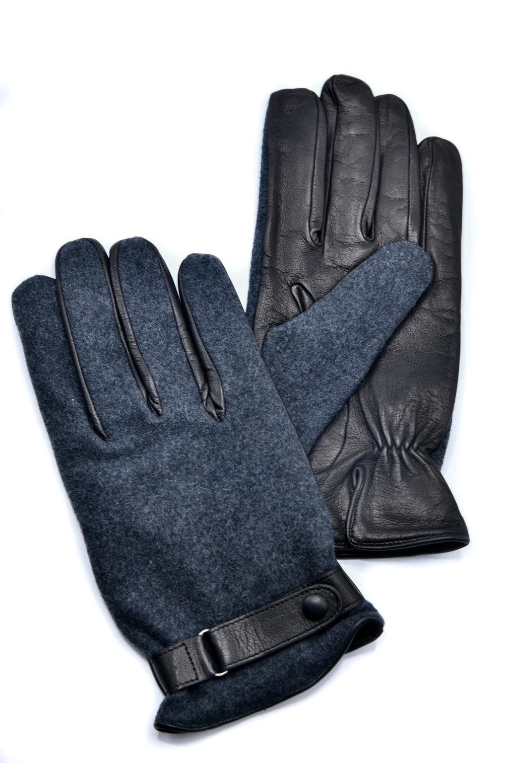 Mario Portolano Leather-Suede Belt Gloves