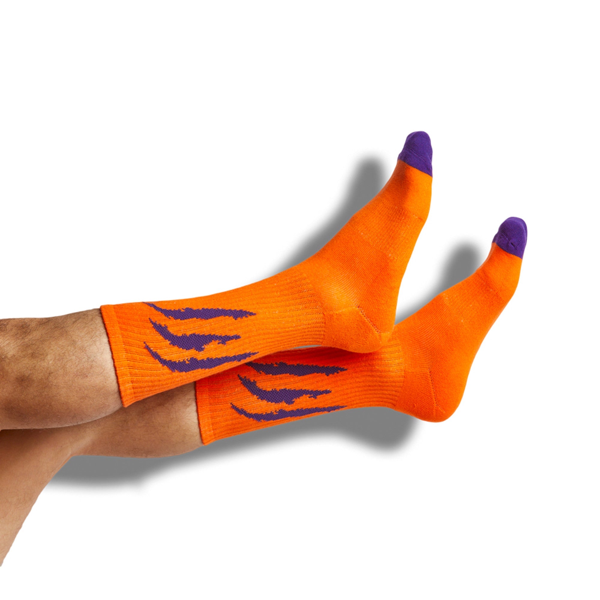 Purple / Orange Casual Socks 4 Pack