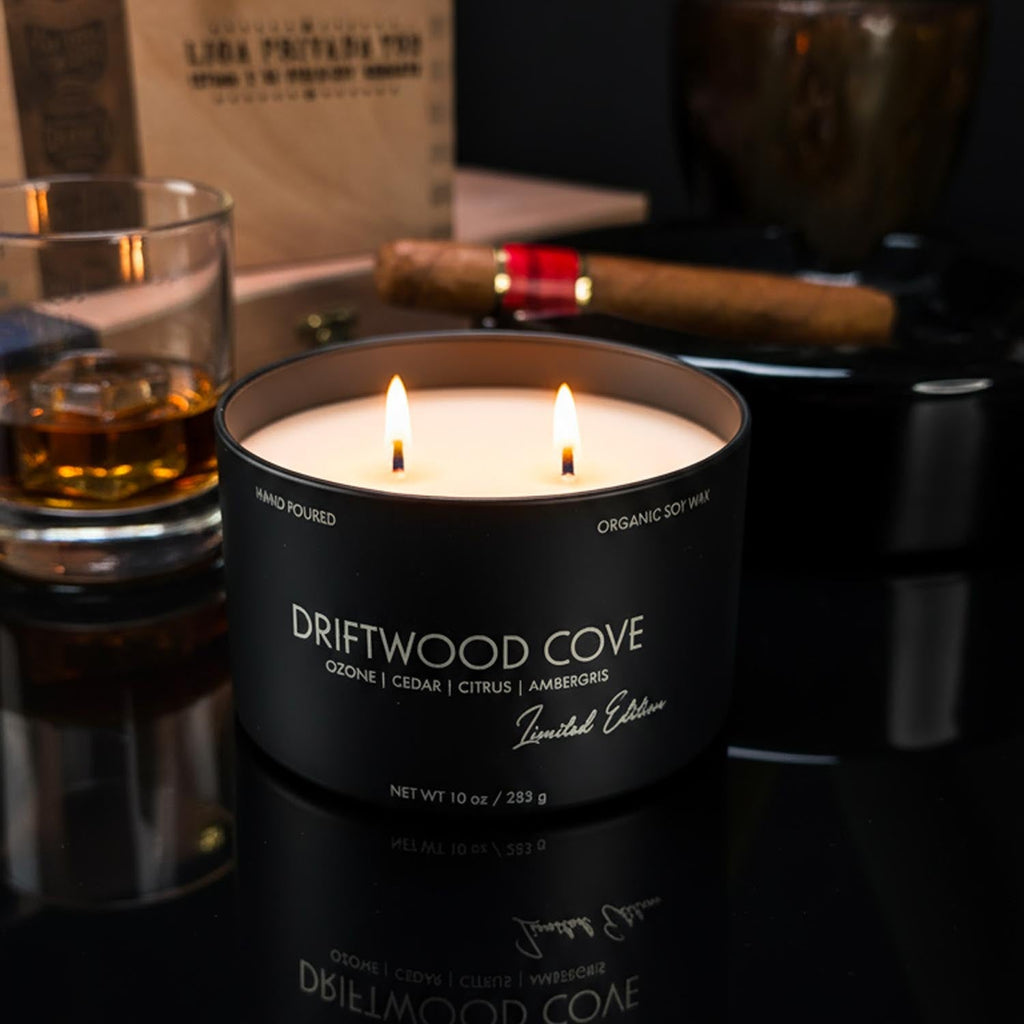 10oz Dual-Wick Candles for Men | Masculine | Hard Shell Gift Box