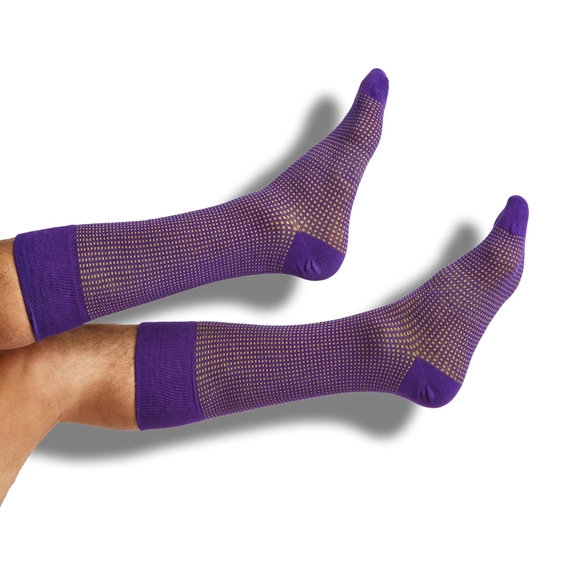Gold / Purple Mixed Socks 8 Pack