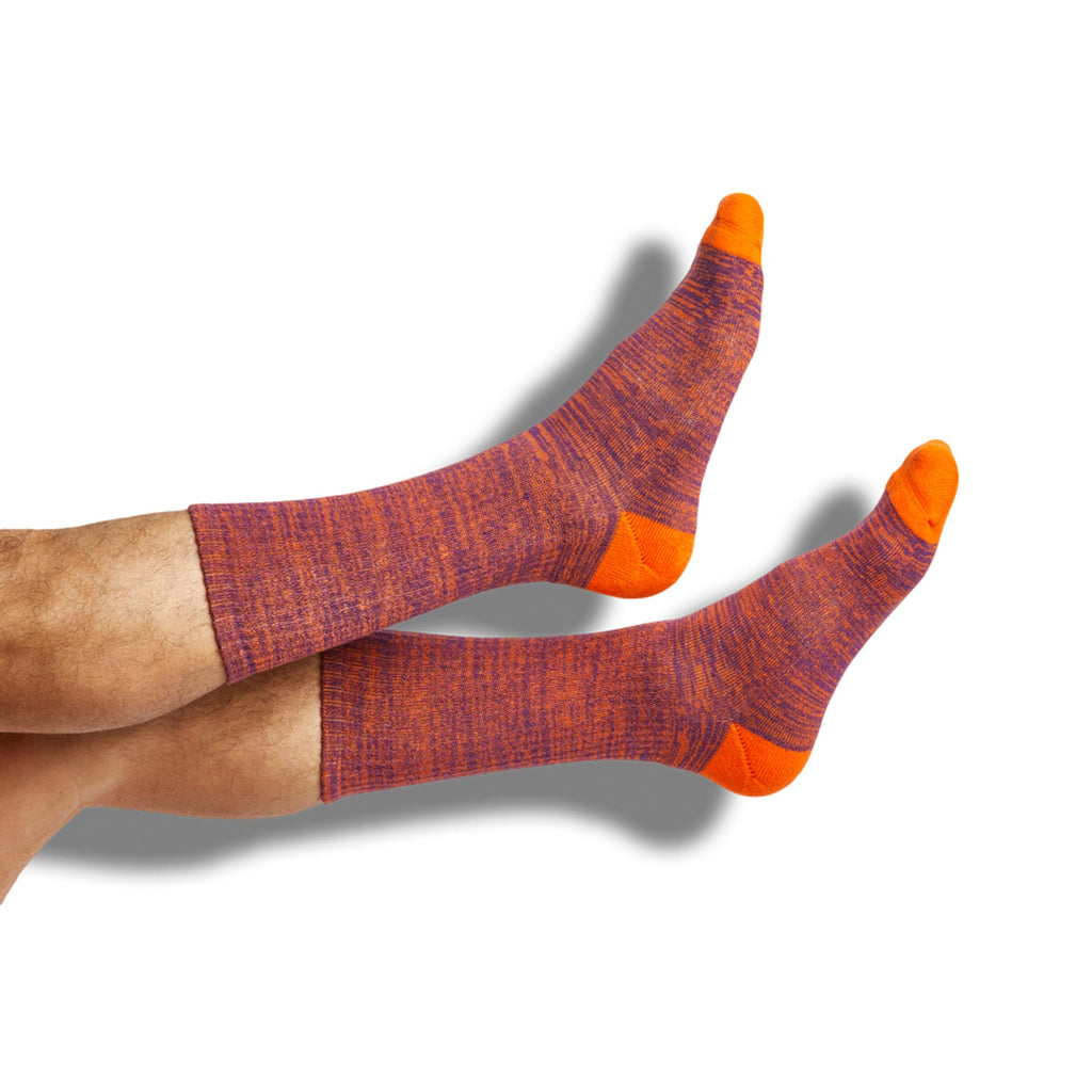 Purple / Orange Casual Socks 4 Pack