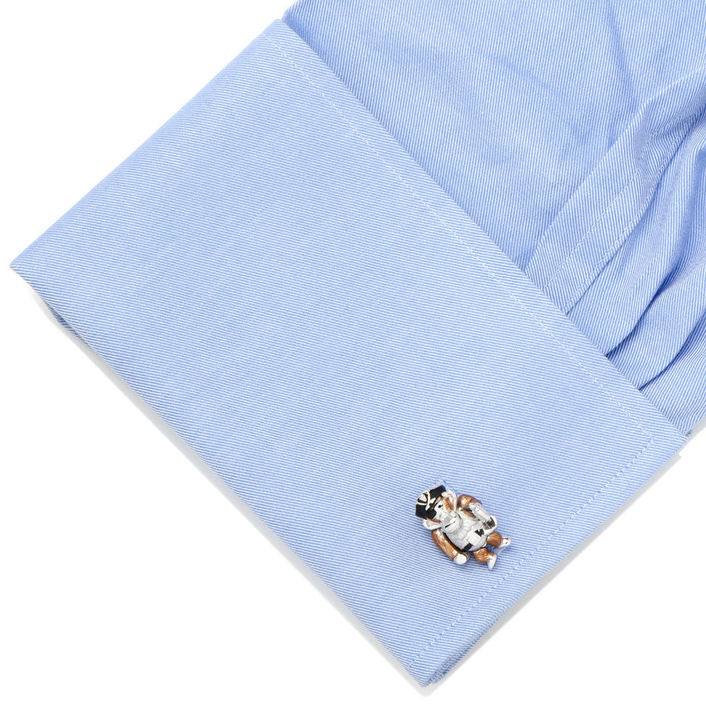 Moving Monkey Pirate with Hat and Sword Cufflinks