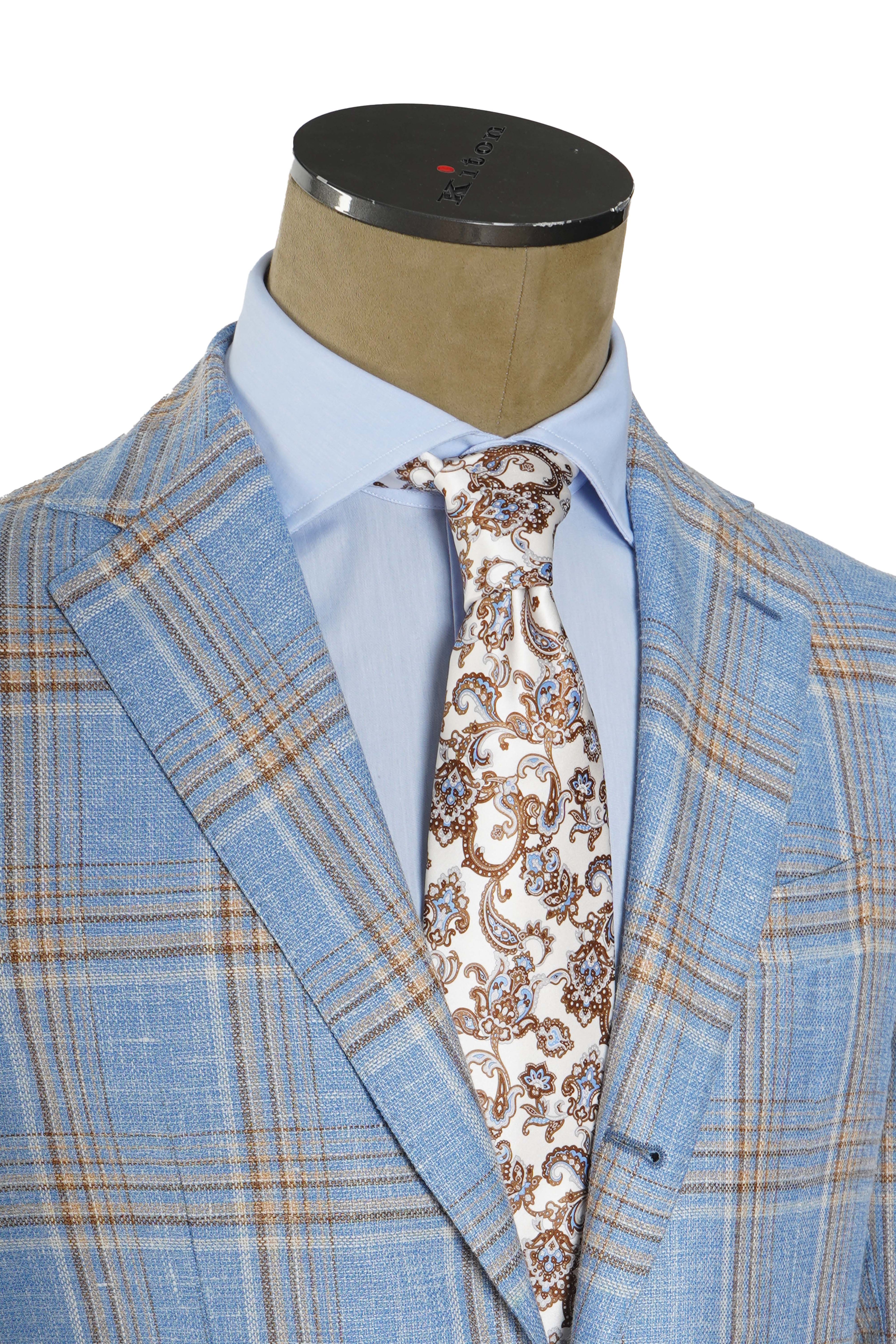 Sartorio Glen Plaid Wool-Silk Sport Jacket