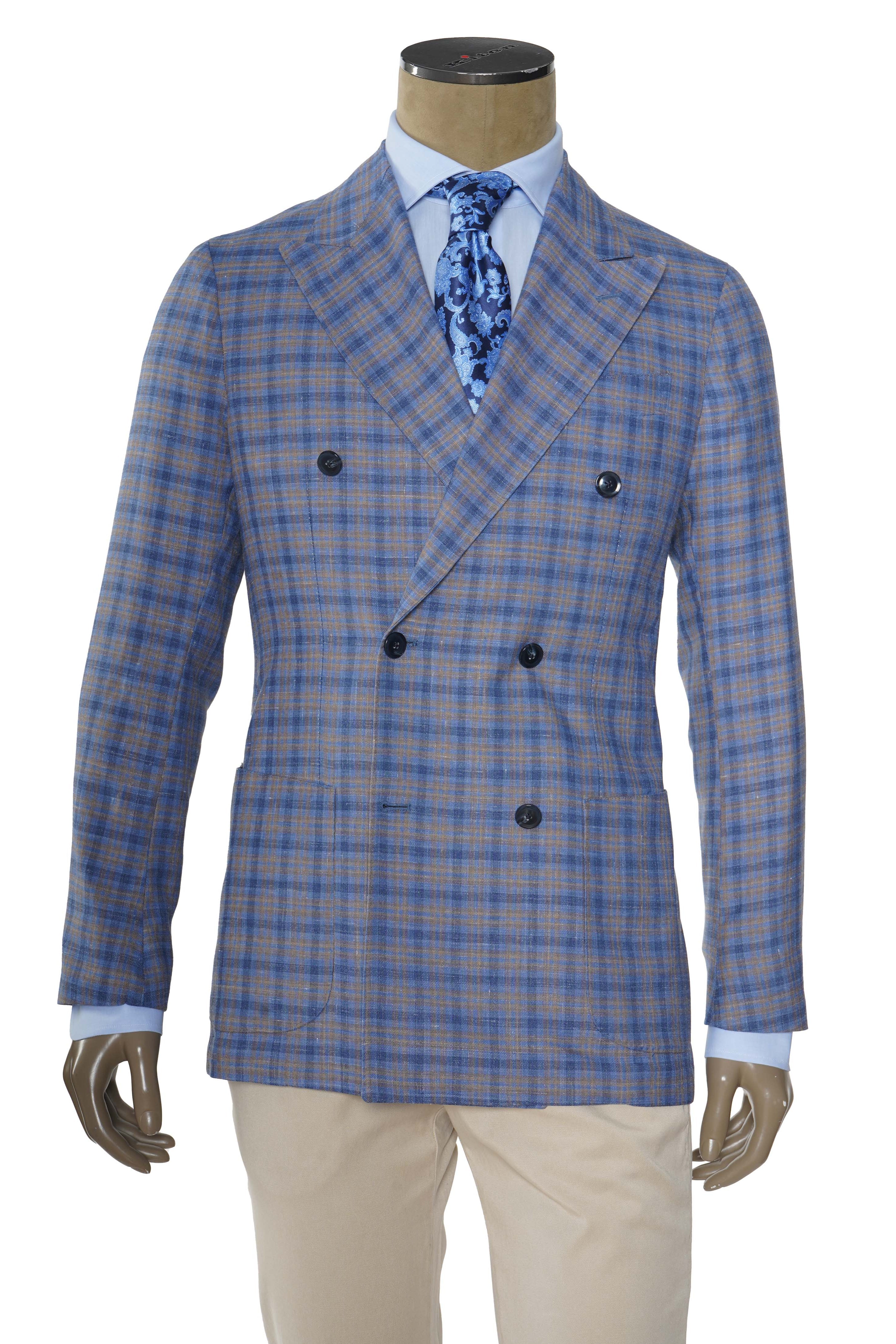Sartorio Double Breasted Virgin Wool-Silk Sport Jacket