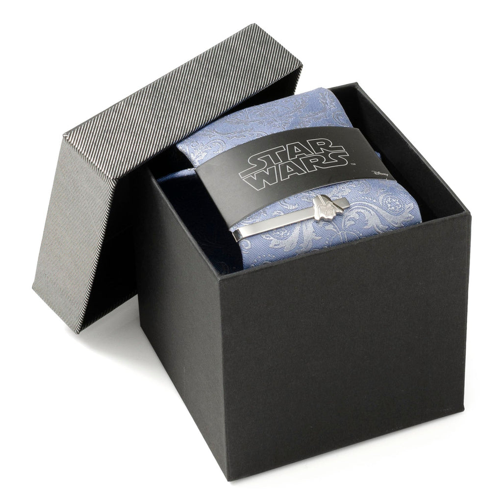 Star Wars Darth Vader Blue Damask Tie and Tie Bar Gift Set