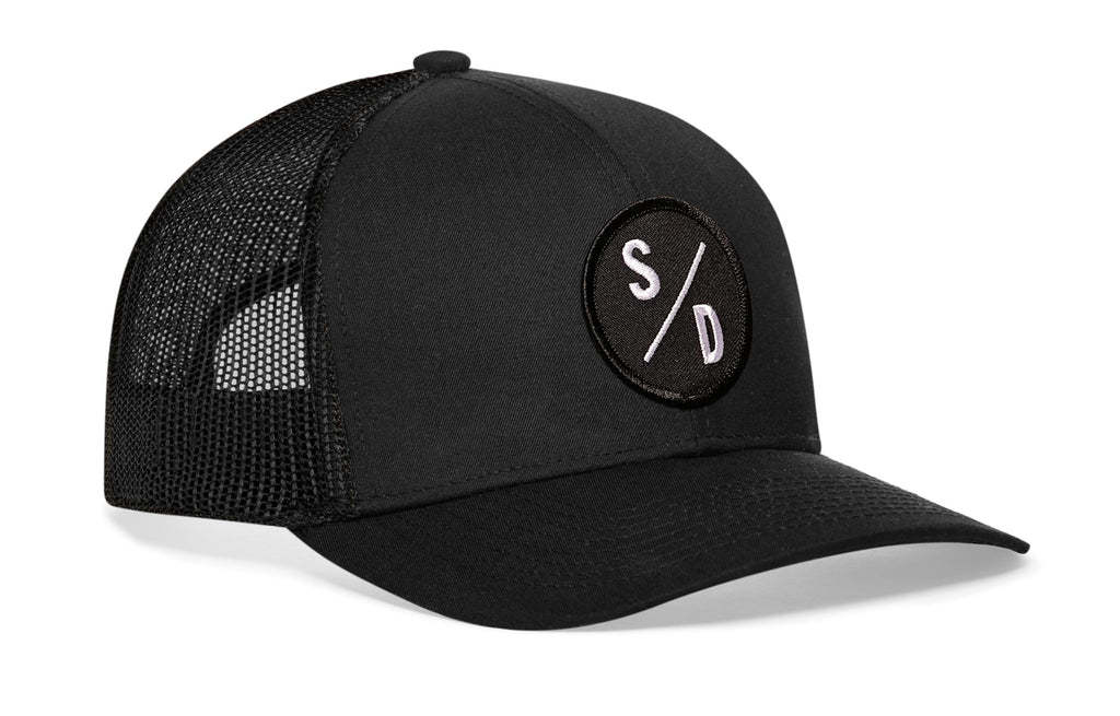 San Diego Trucker Hat  |  Black SD X Snapback