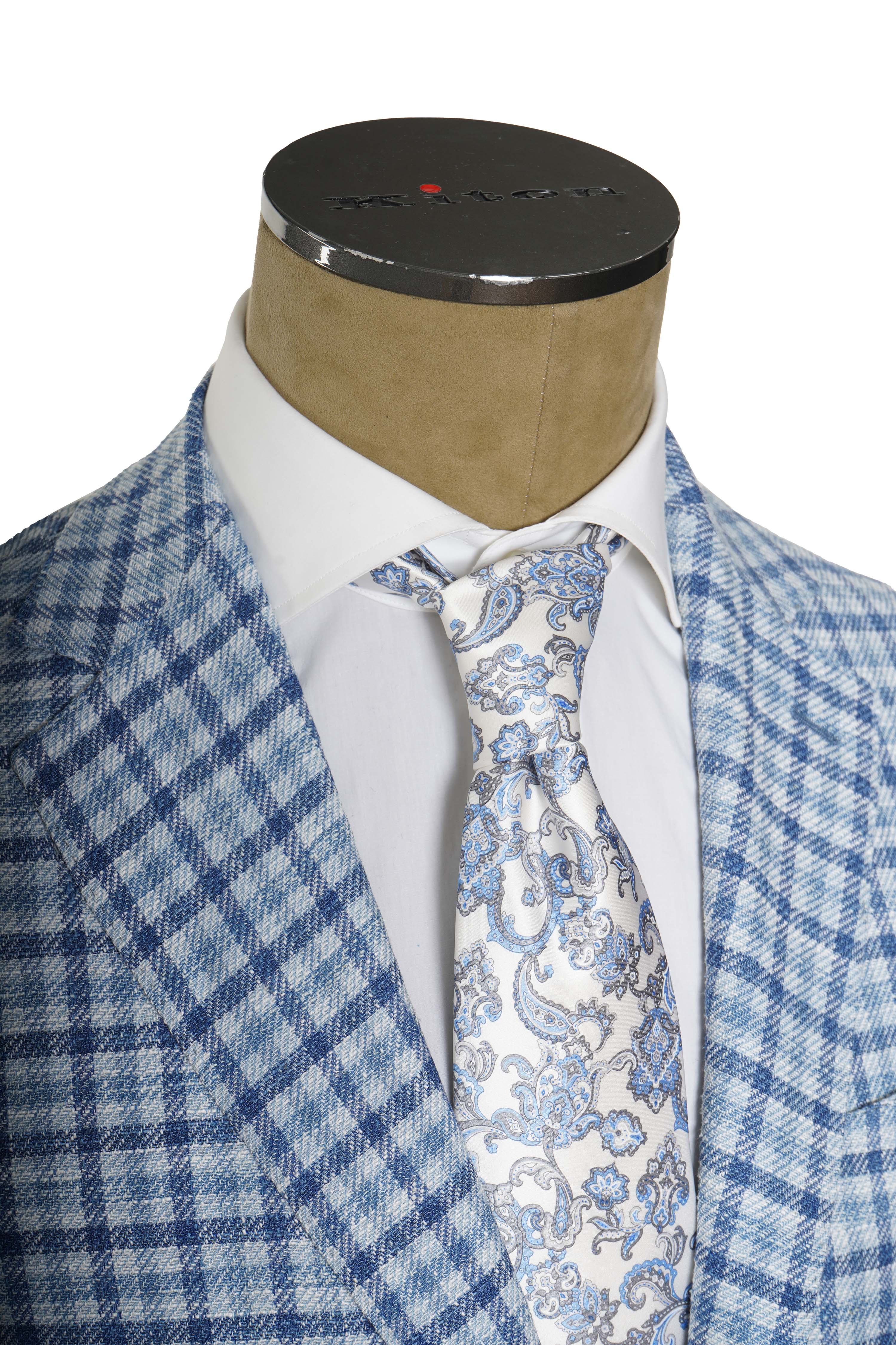 Sartorio Gingham Wool-Silk Sport Jacket