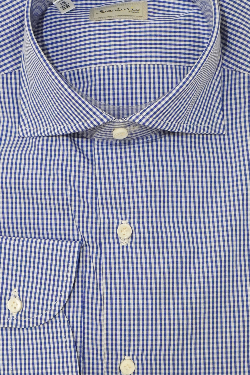 Sartorio Micro Gingham Cotton Dress Shirt