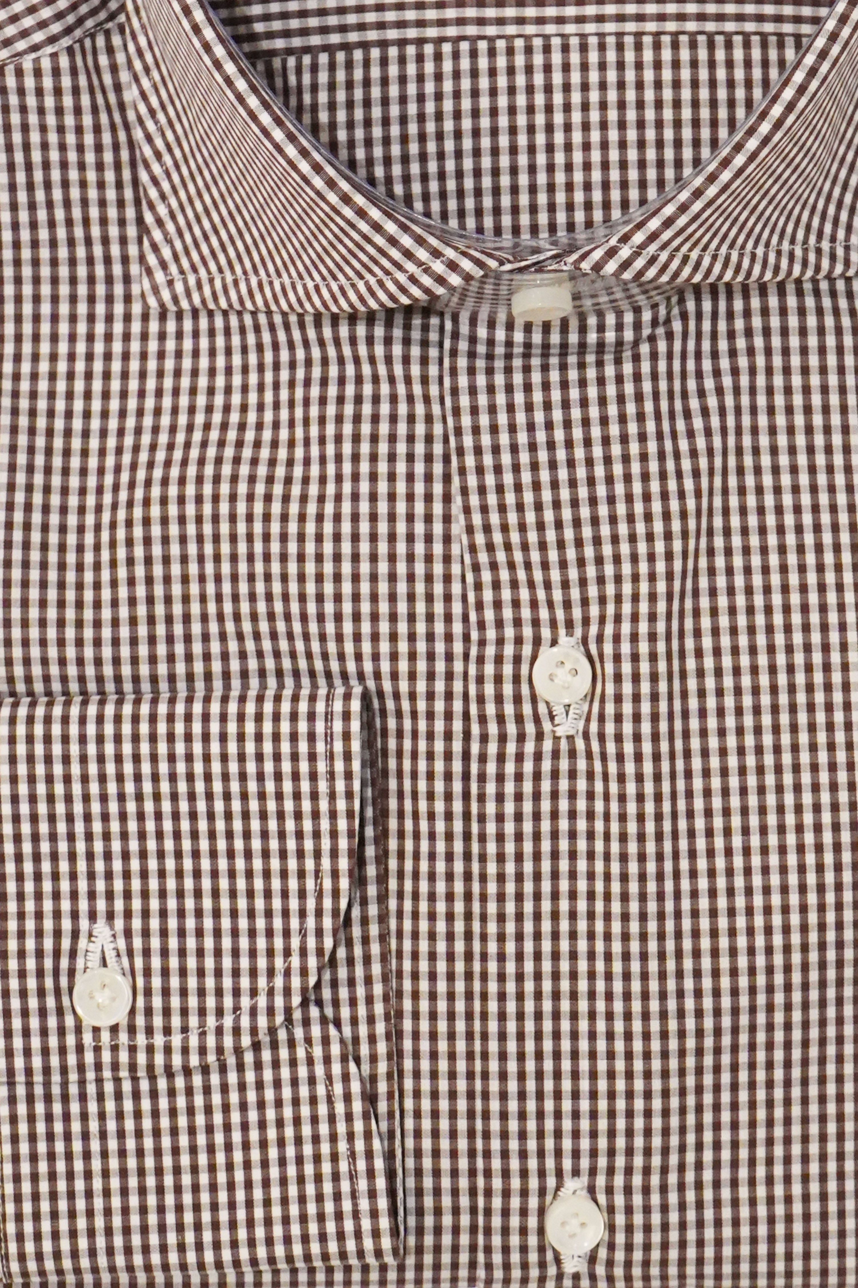 Sartorio Micro Gingham Cotton Dress Shirt
