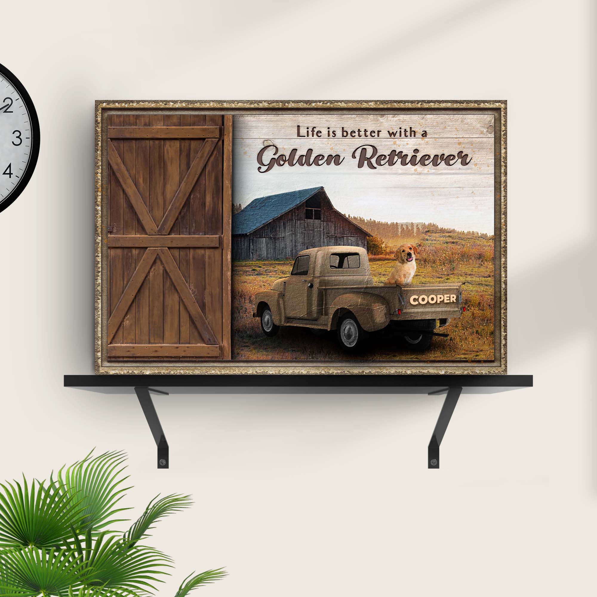 Life Is Better With A Golden Retriever Sign II