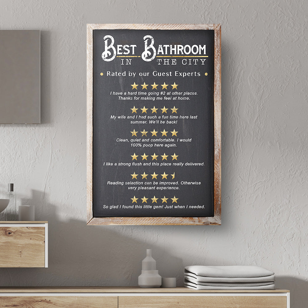 Best Bathroom In The City Sign II