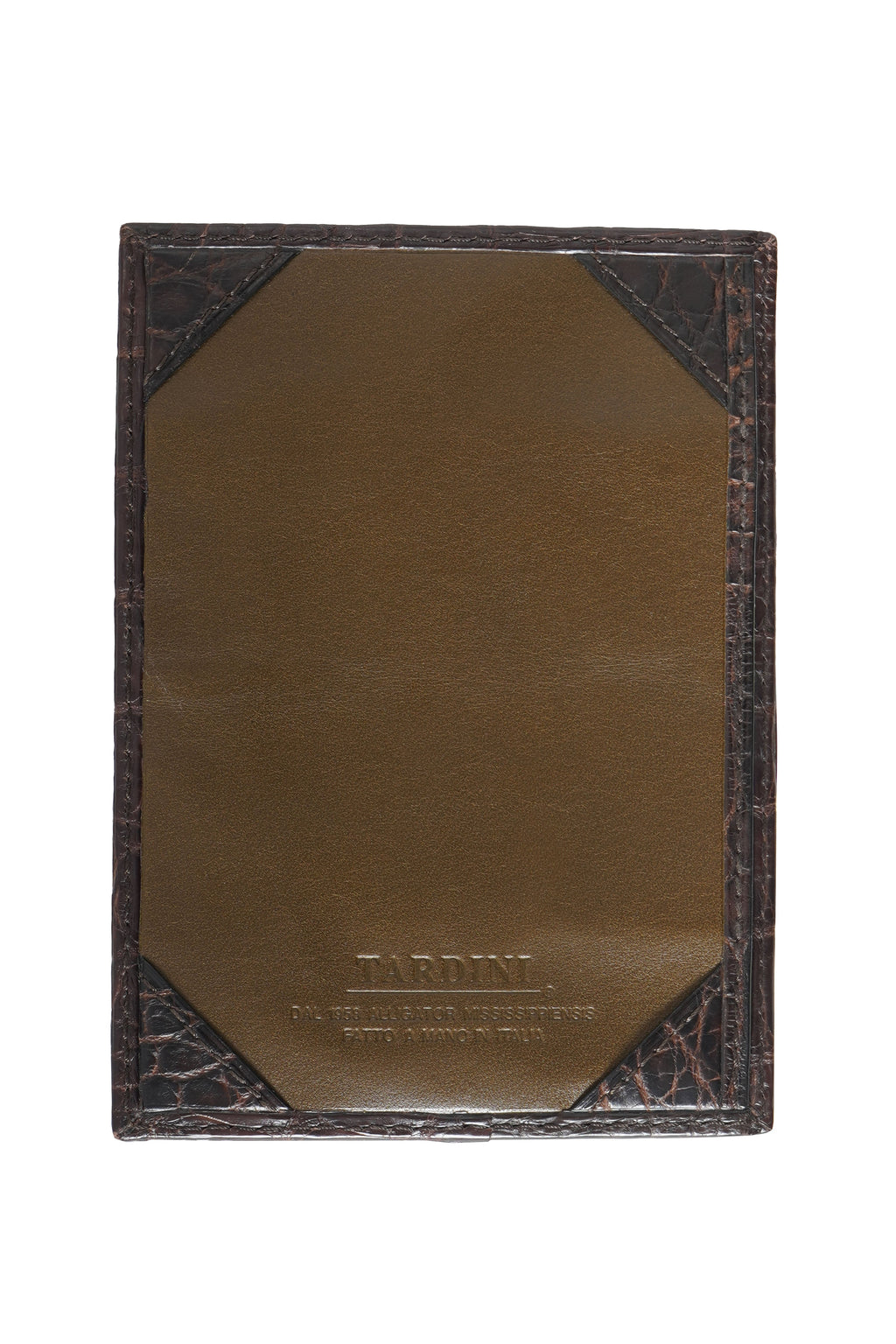 Tardini Full-Grain Calfskin-Alligator Leather Cardholder