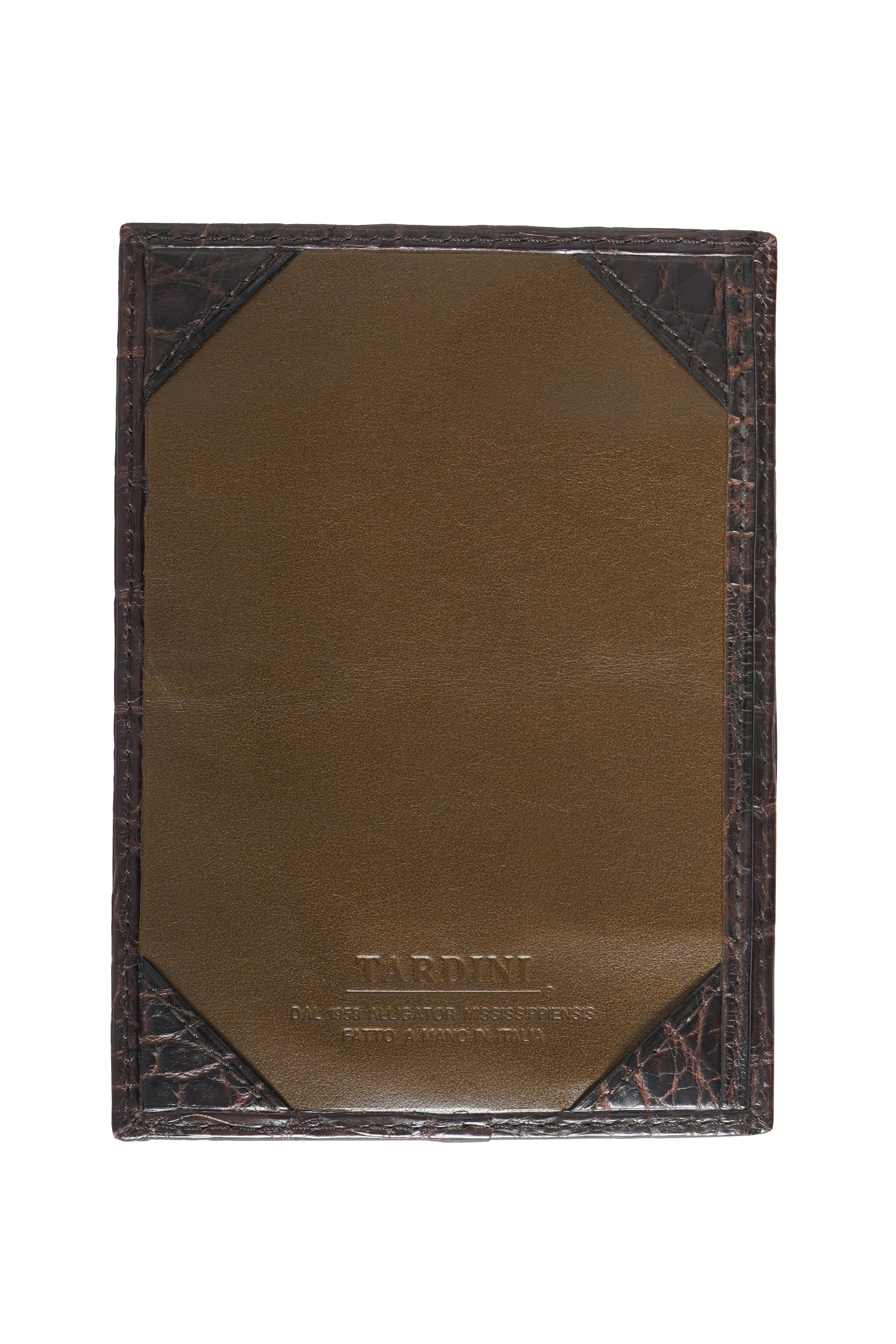 Tardini Full-Grain Calfskin-Alligator Leather Cardholder