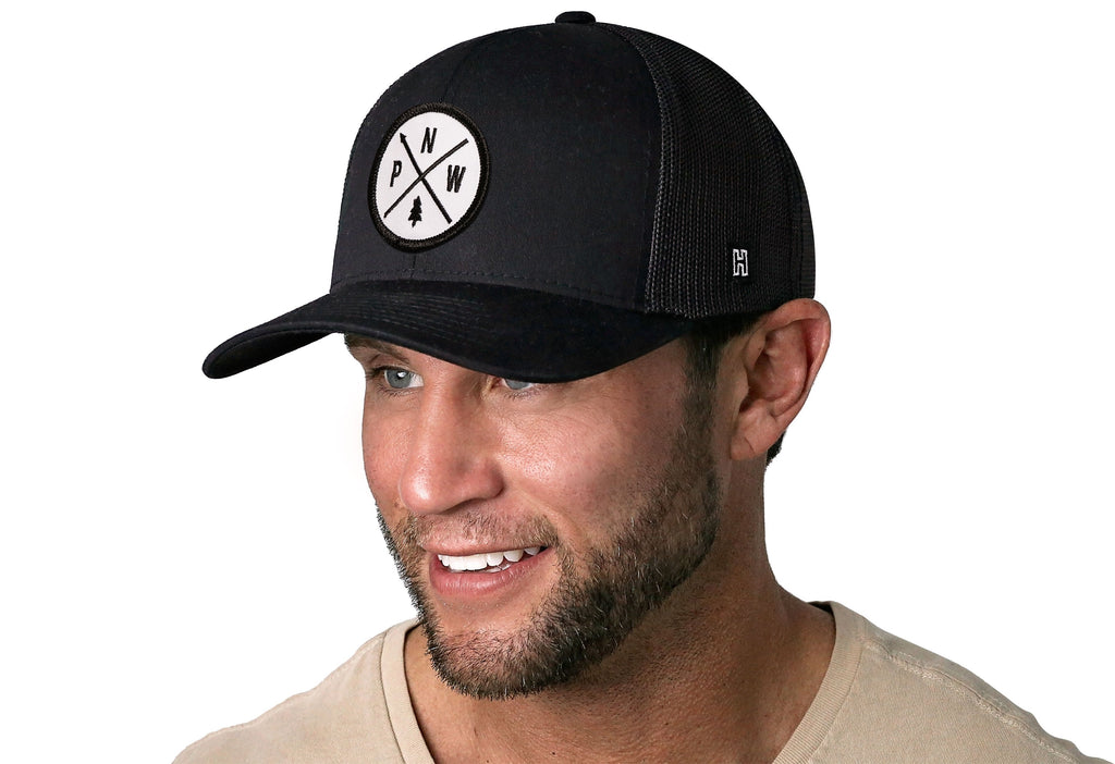 PNW Trucker Hat  |  Black PNW X Snapback