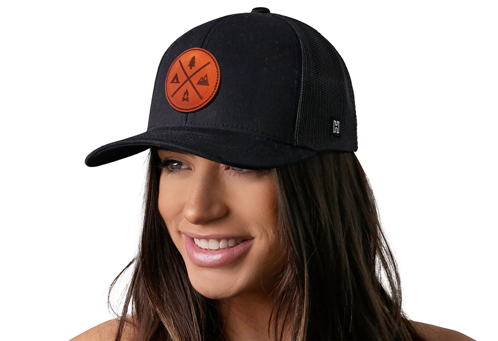 Outdoor X Trucker Hat  |  Black Outdoor X Snapback