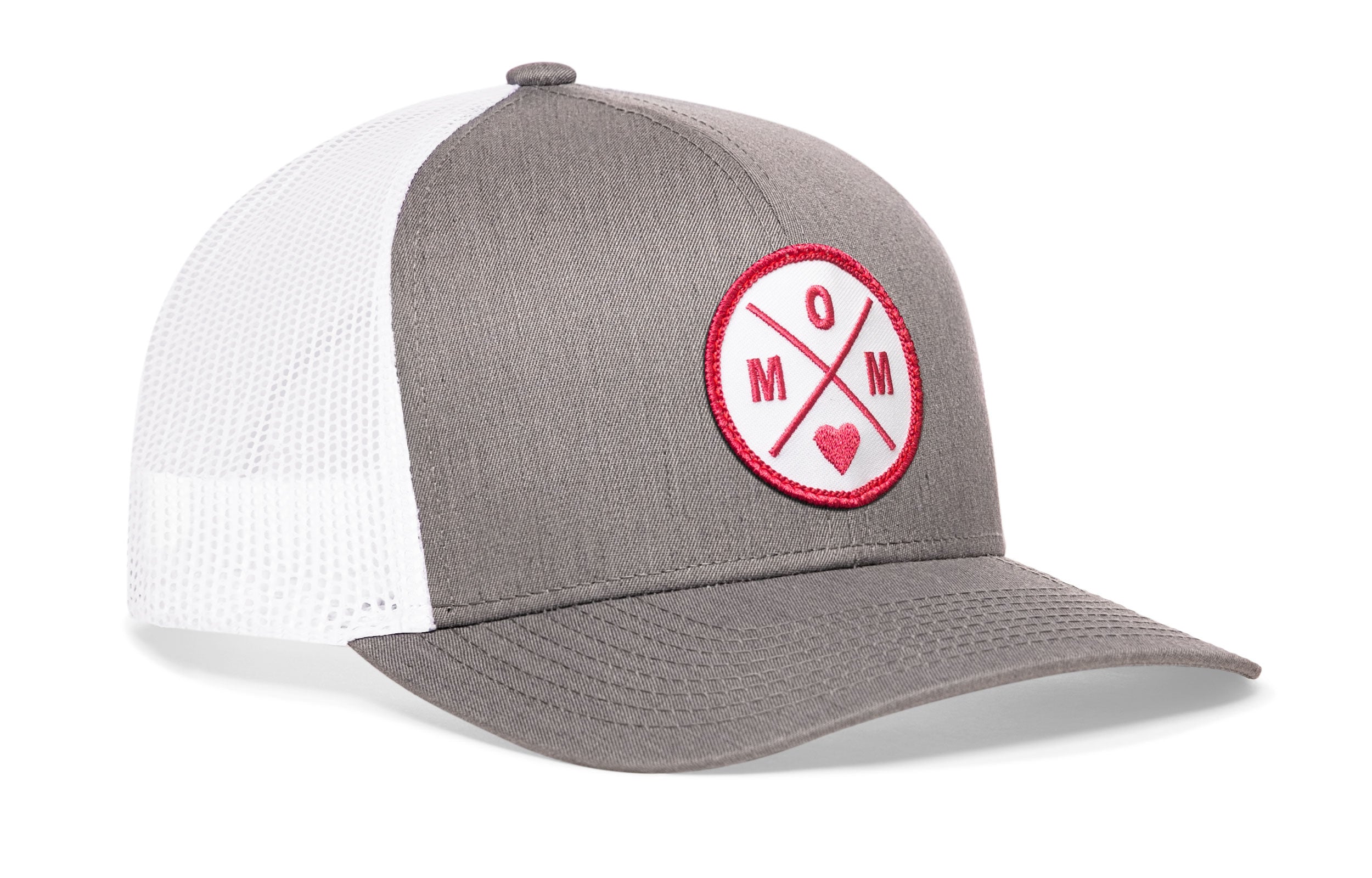 Mom Trucker Hat  |  Gray-White Snapback
