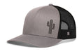 Cactus Trucker Hat  |  Gray-Black Cactus Snapback