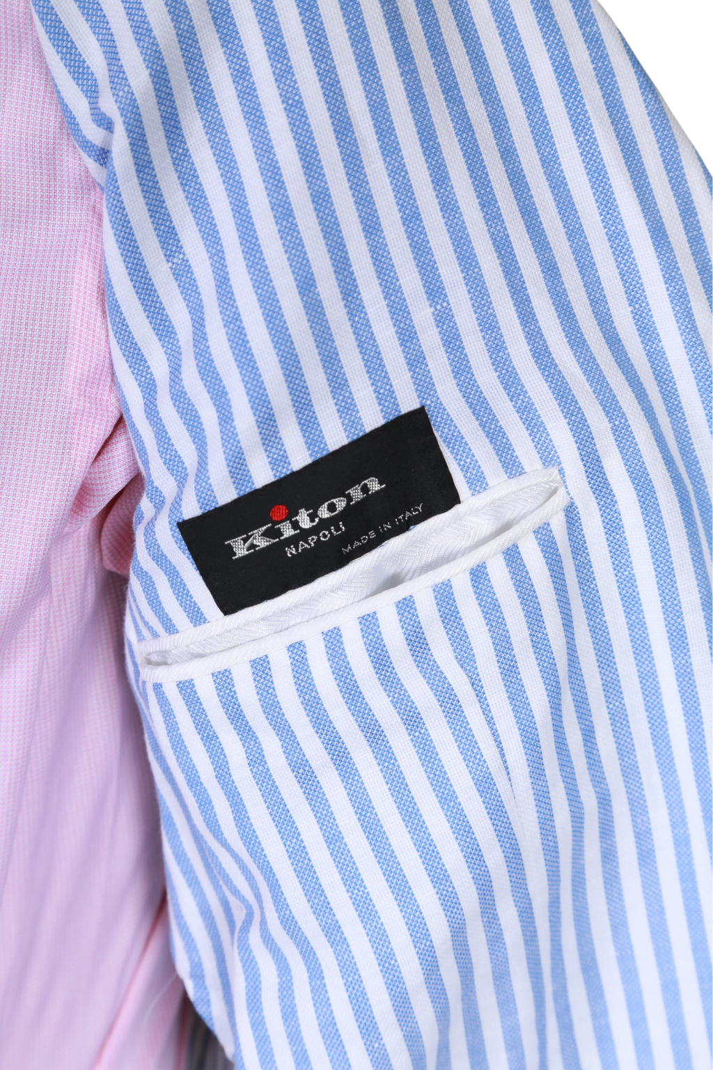Kiton Striped Cotton-Linen Sport Jacket