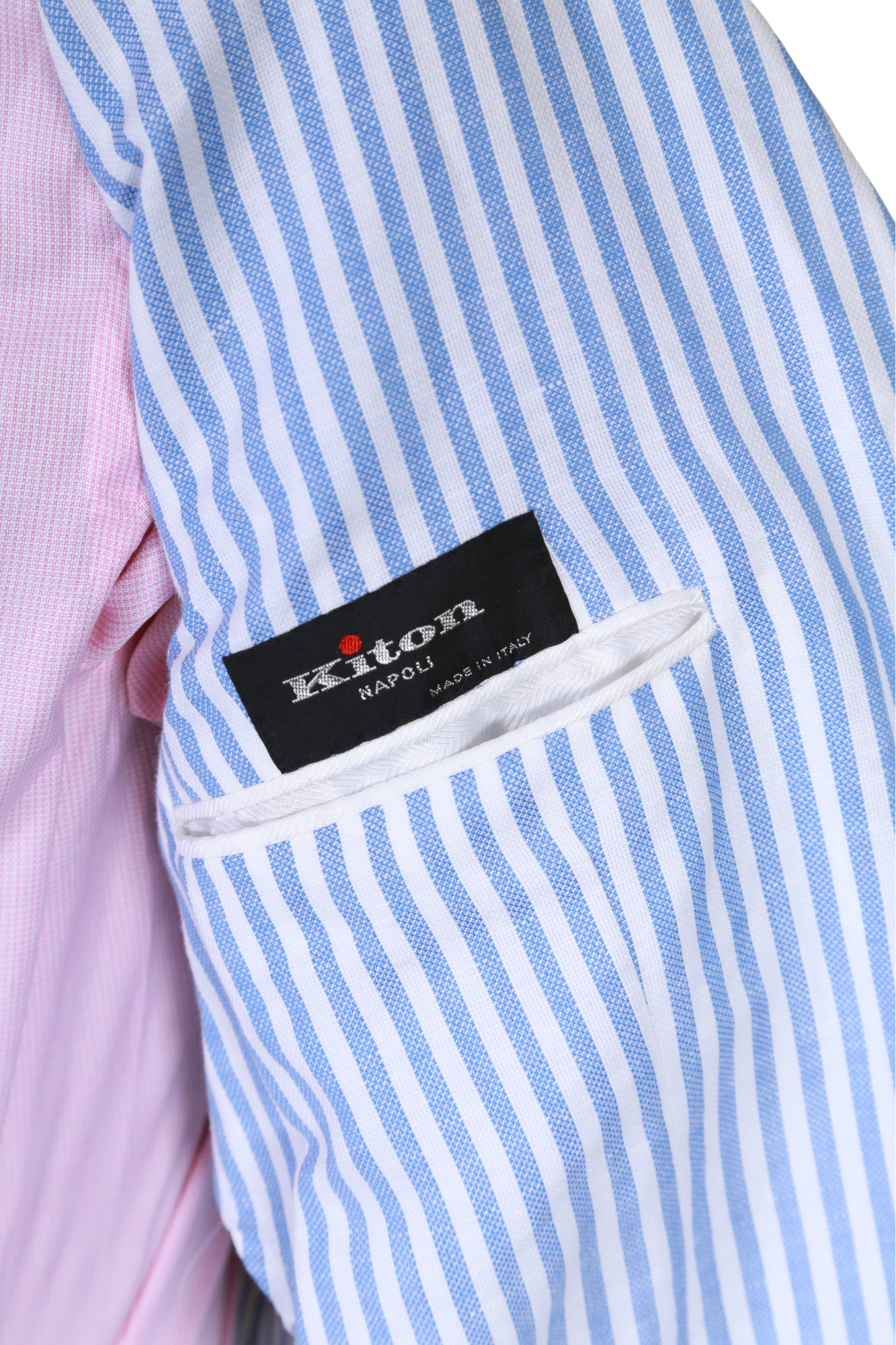 Kiton Striped Cotton-Linen Sport Jacket
