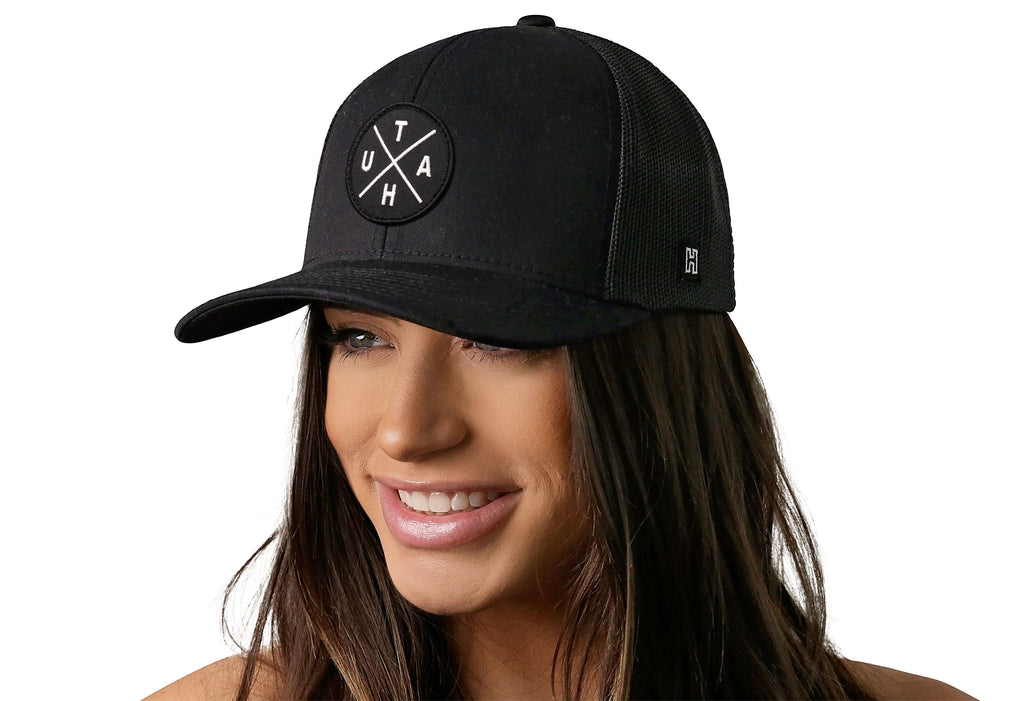 Utah Trucker Hat  |  Black UTAH X Snapback