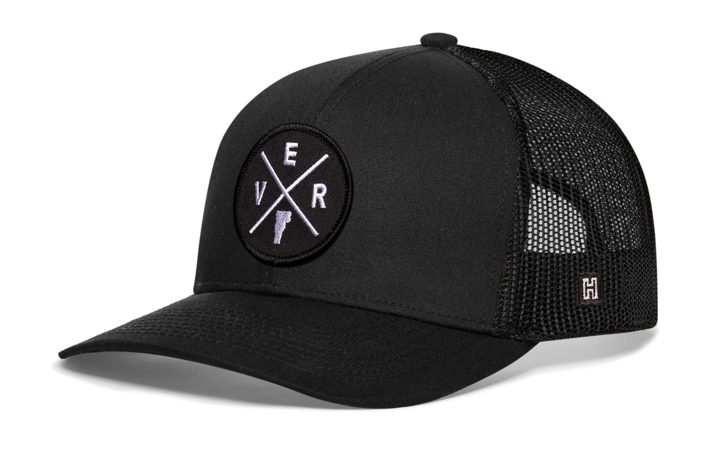 Vermont Trucker Hat  |  Black VER X Snapback