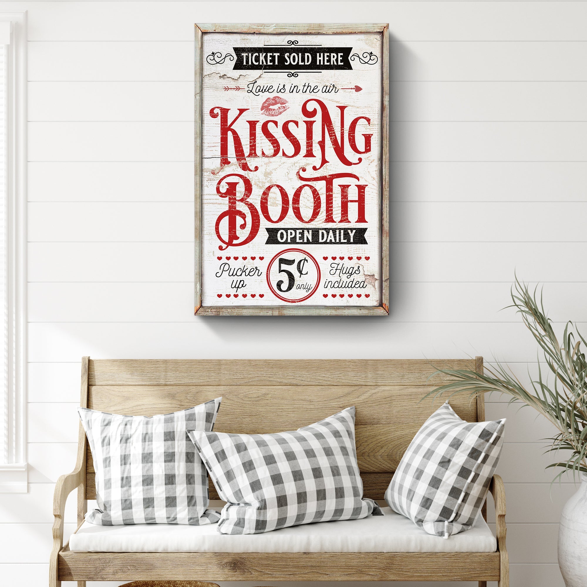 Valentines Day Kissing Booth Sign III