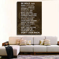 Be Bold Take Risks Live Life Freely Lead By Example Motivational Framed Canvas Wall Art
