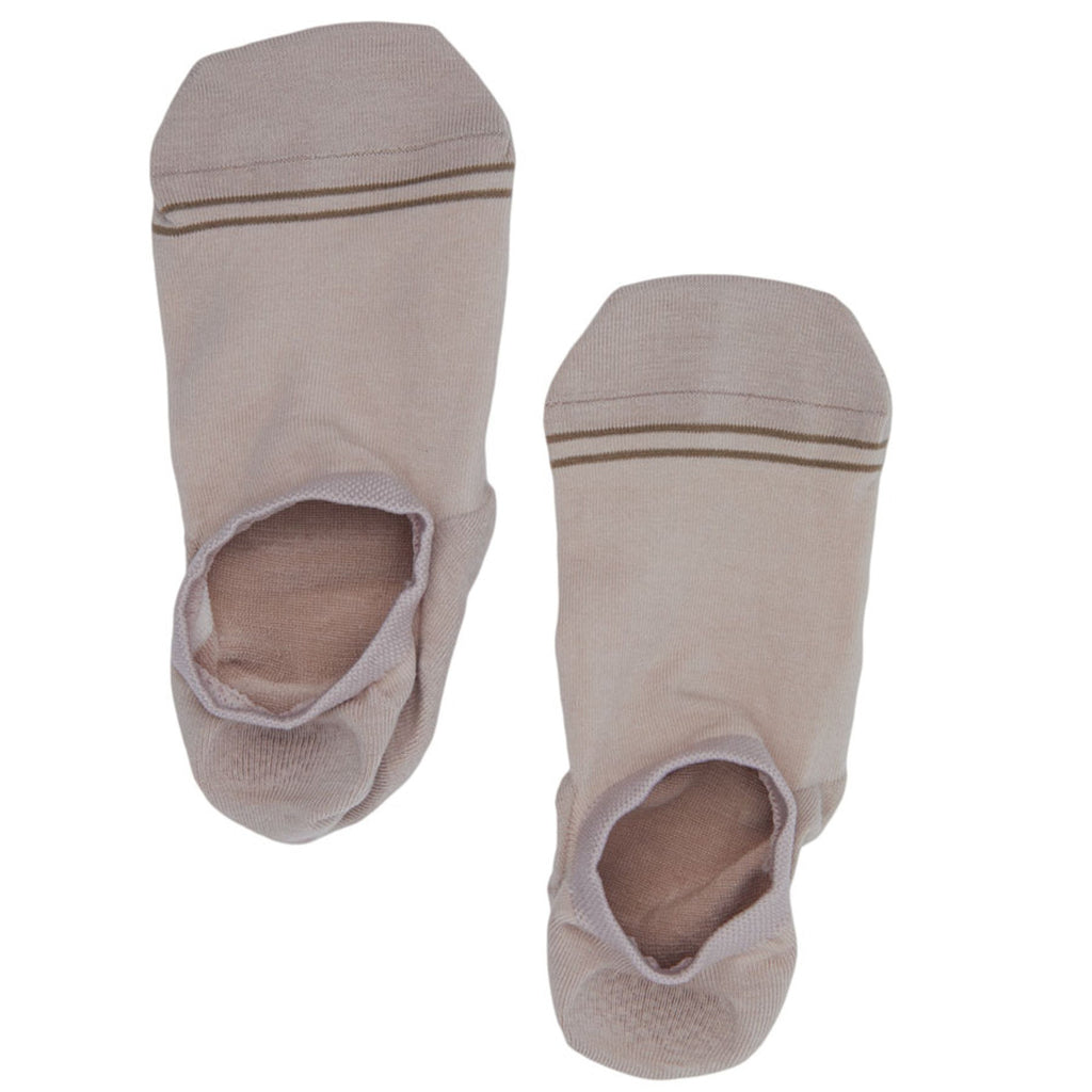 Beige Cotton No Show Socks