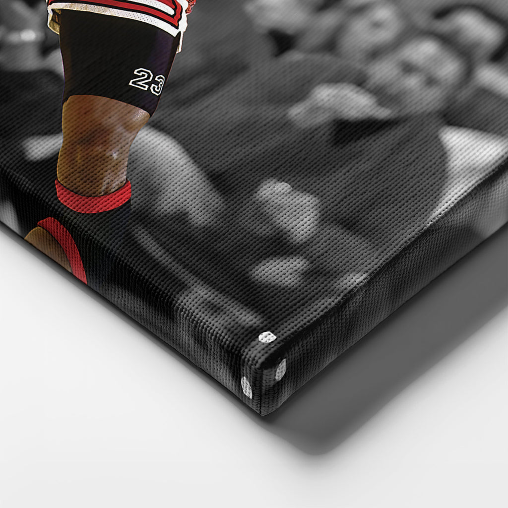 Michael Jordan & Magic Johnson Canvas – Bulls Lakers Basketball Wall Art for Home