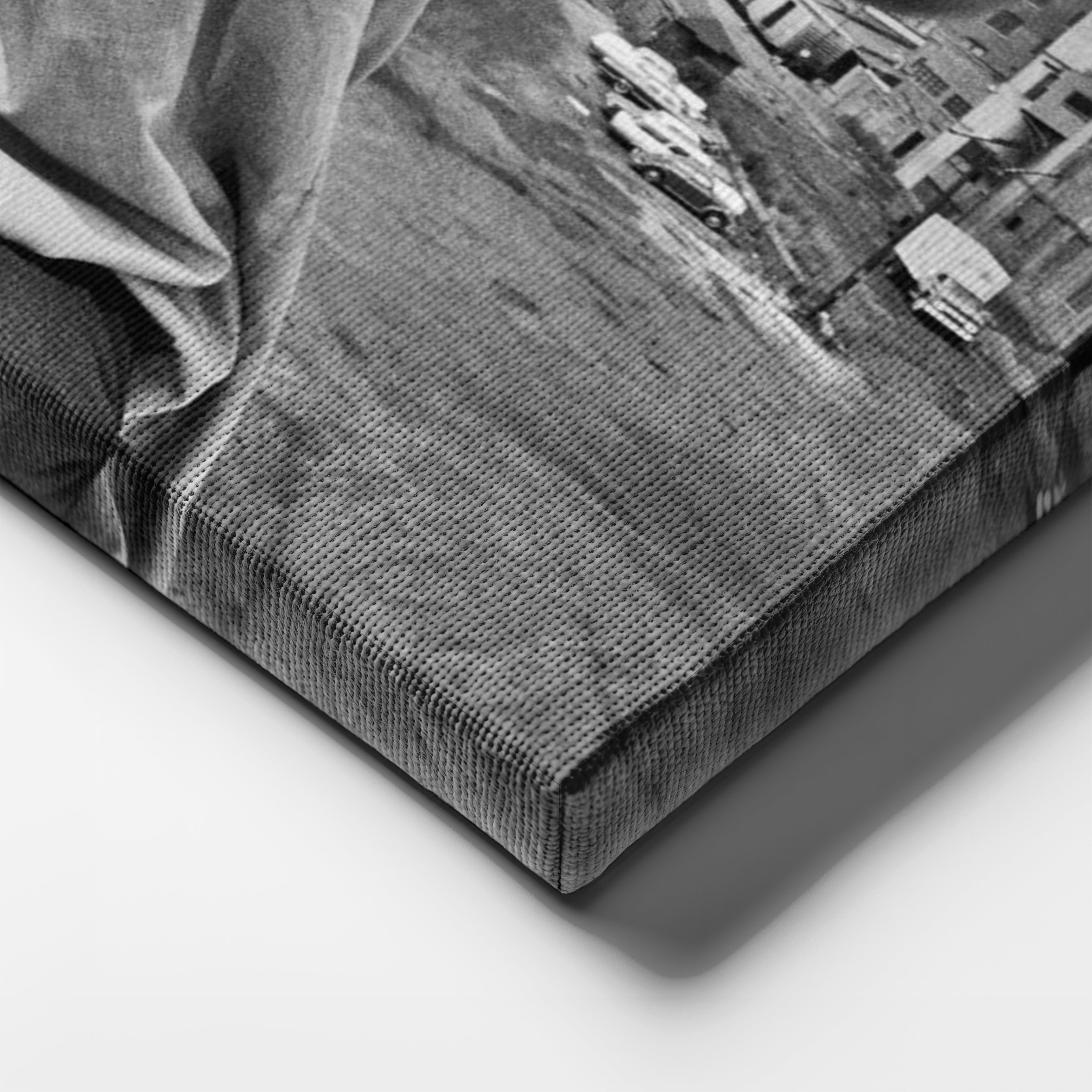 Muhammad Ali Punch Canvas – Black & White Boxing Wall Art for Man Cave