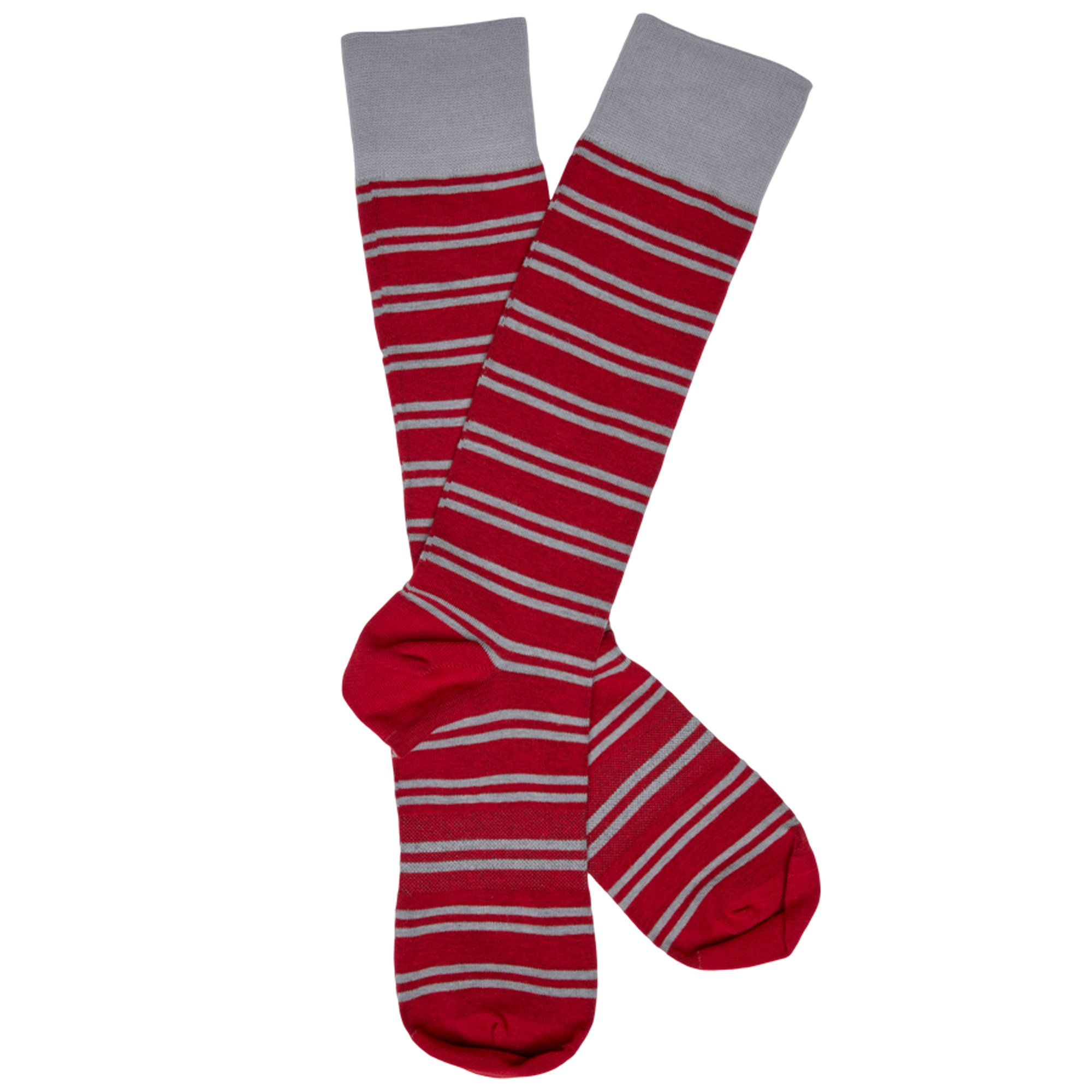 Crimson - Double Stripe Socks