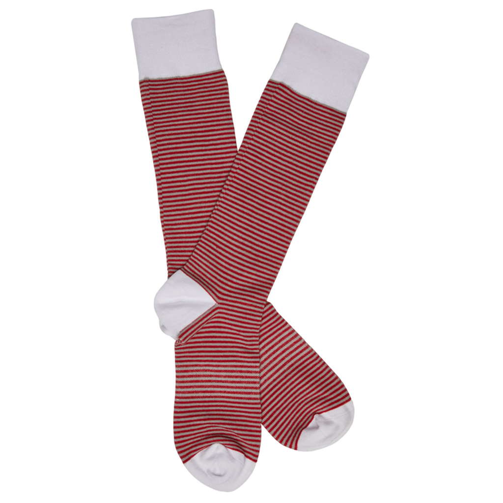 Crimson - Mini Stripe Socks