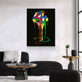 Cubic Meltdown Canvas Wall Art, Abstract Rubik's Cube Art, Abstract Decor
